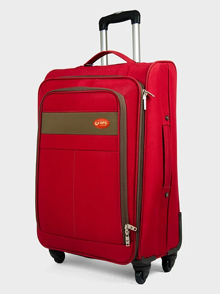 Vibrant Red Soft-Sided Spinner Suitcase