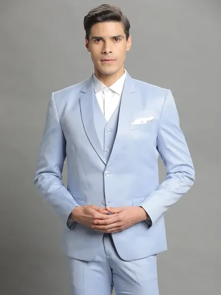 Sky Blue 3 Piece Suit