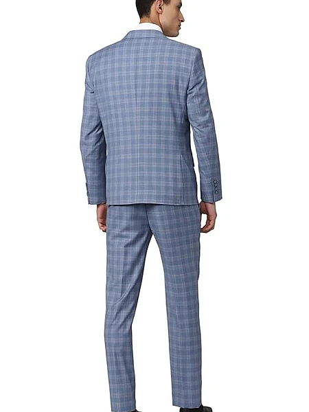 Image of Blue Check four piece suit - 3