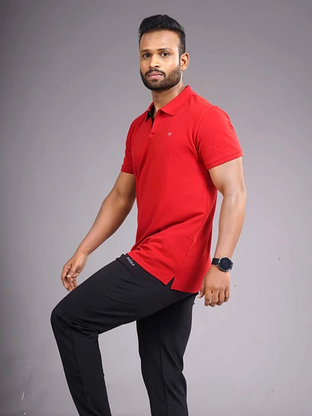 Image of PC Matty Slim Fit T-Shirt - Red - 2
