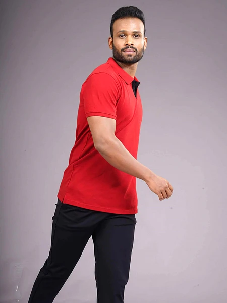 Image of PC Matty Slim Fit T-Shirt - Red - 4