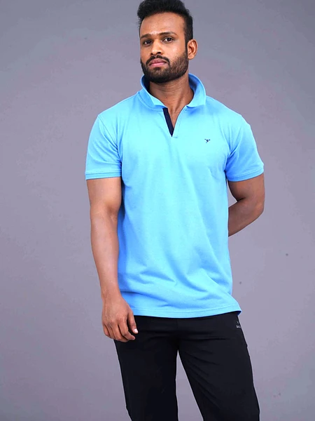 PC Matty Slim Fit T-Shirt - Sky Blue