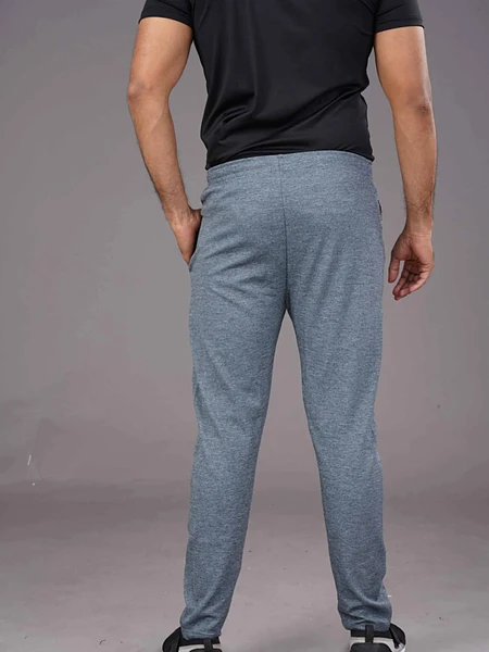 Image of Melange Lower - Airforce Blue Men's Track Pants - 3