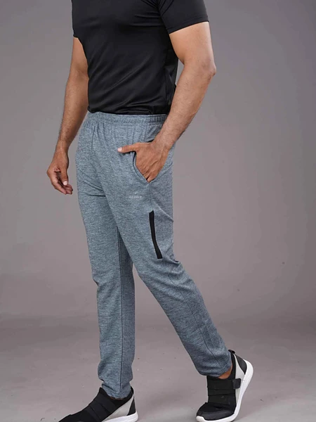 Image of Melange Lower - Airforce Blue Men's Track Pants - 2