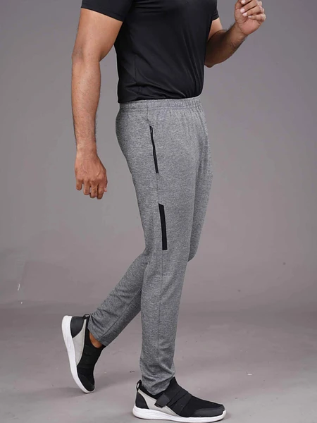 Image of Melange Lower - Light Grey Men's Track Pants - 2