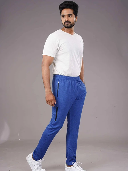 Image of Melange Lower - Royal Blue Bottom Wear - 2