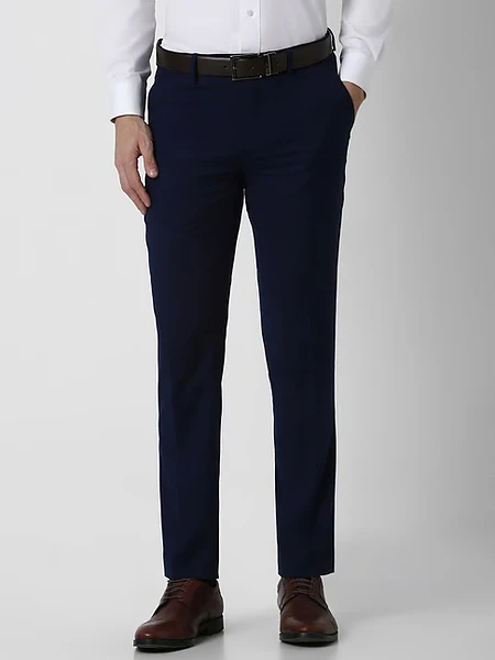 Peter England All Day Chinos - Ultra Slim Fit - Navy Blue