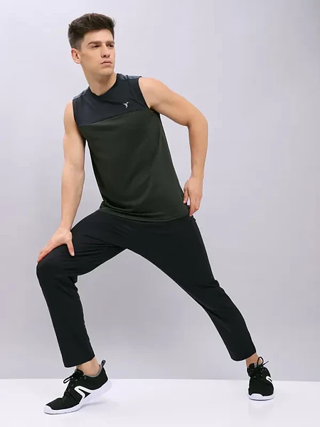 TechnoSport Men's Solid Relax Fit Trackpants with ELASTO PLUS