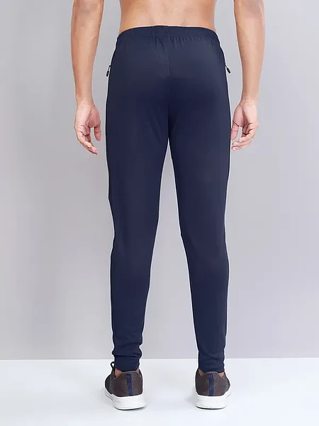 Image of Men's Solid Slim Fit Trackpants with Techno Dry - 3