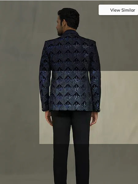 Image of Blue velvet blazer - 3