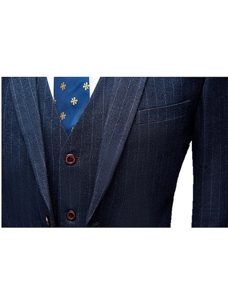 Image of Customized Wedding  Blazer  3 Piece Suit Slim Fit - 5