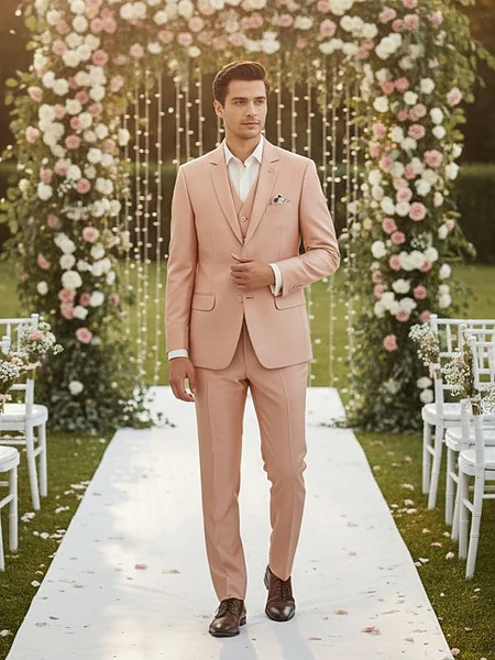 THREE PIECE SUIT(HALF-PEACH)