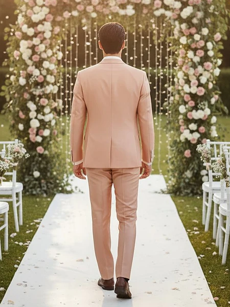 Image of THREE PIECE SUIT(HALF-PEACH) - 2
