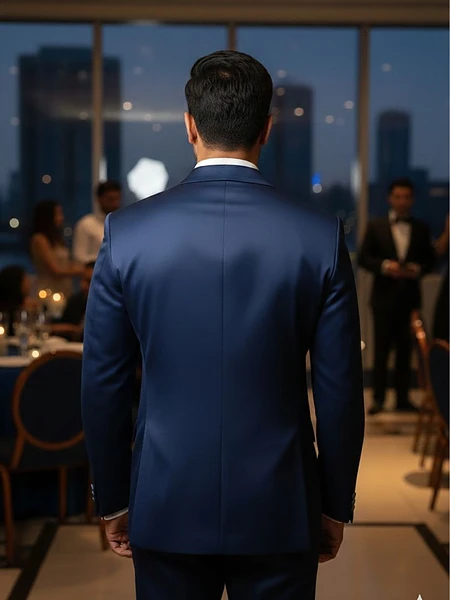 Image of Royal Blue Designer 5-Piece Suit Set - 3