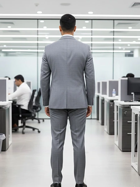 Image of Elegant Light Grey Blazer - 2