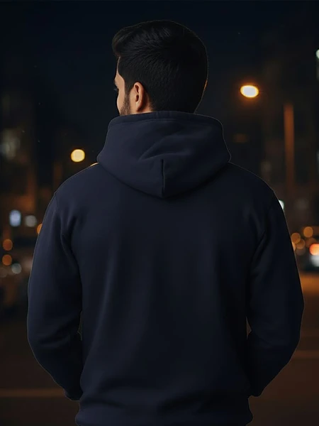 Image of Black Printed Hoodie - 2