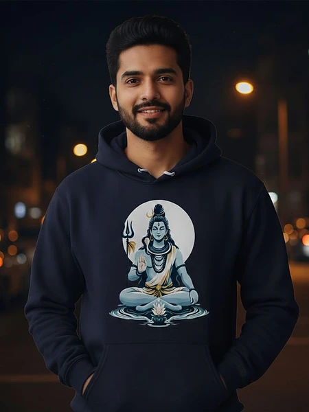 Black Printed Hoodie