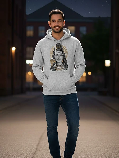 Grey Printed Hoodie