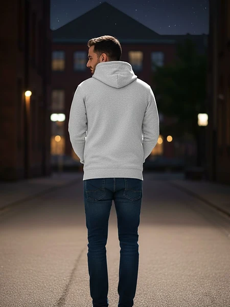 Image of Grey Printed Hoodie - 2