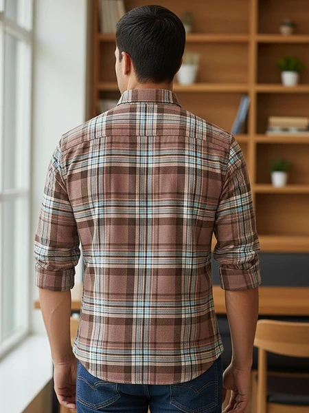 Image of Men’s Classic Brown Shirt - 2