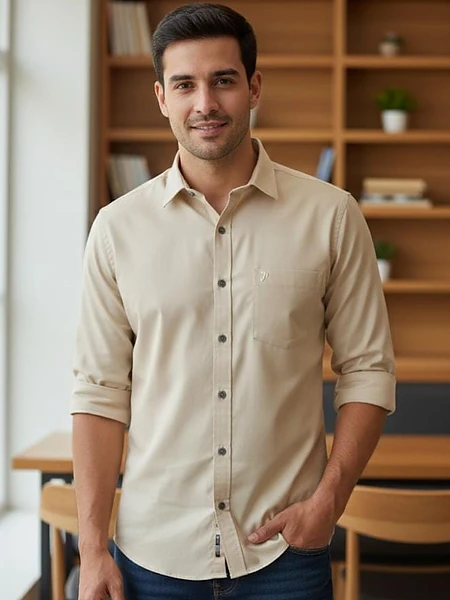 Men’s Classic Beige Shirt