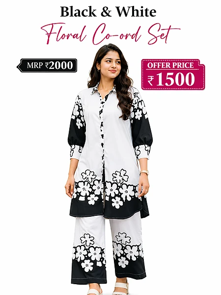 Image of Women s Premium Floral Co Ord Set 2 Pieces - 4