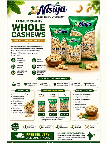 Premium Quality Cashew Kernels