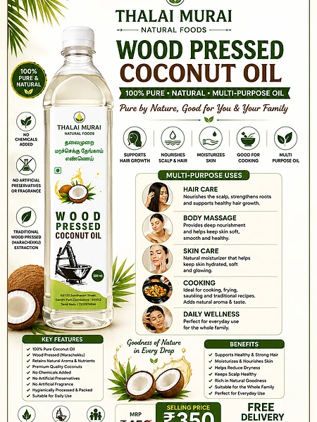 Thalai Murai Wood Pressed Coconut Oil