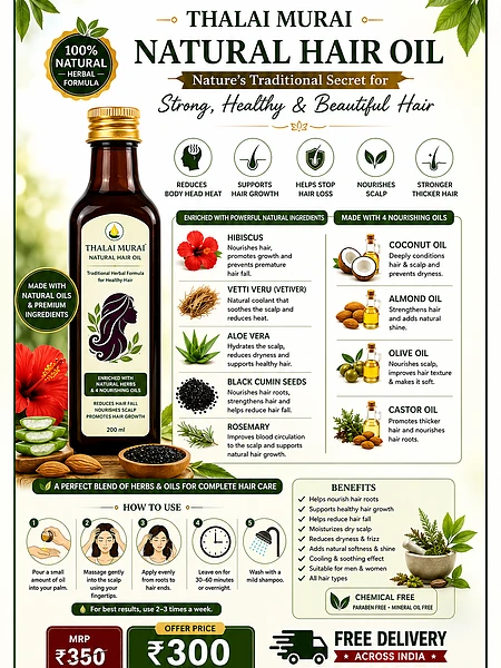 Thalai Murai Natural Hair Oil