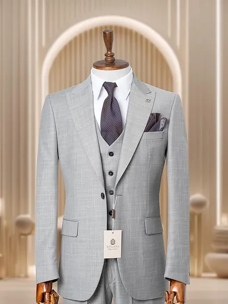 Gray Wool Men's Suit