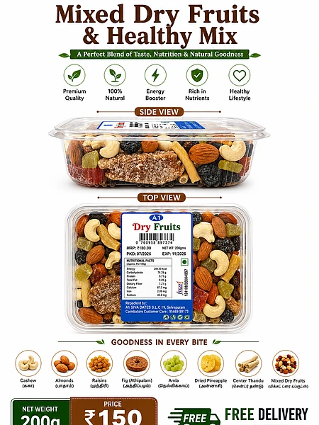 Premium Mixed Dry Fruits and Healthy Mix