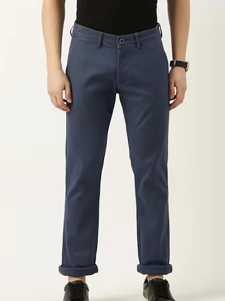 Peter England All Day Chinos - Ultra Slim Fit - Navy Blue