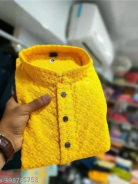 Image of CHIKANKARI MENS (ONLY KURTA) - 3