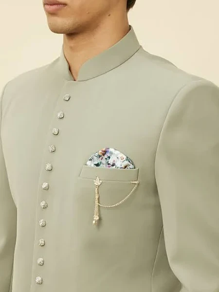 Image of Men's Single-Breasted Two-Piece Party Suit - 2